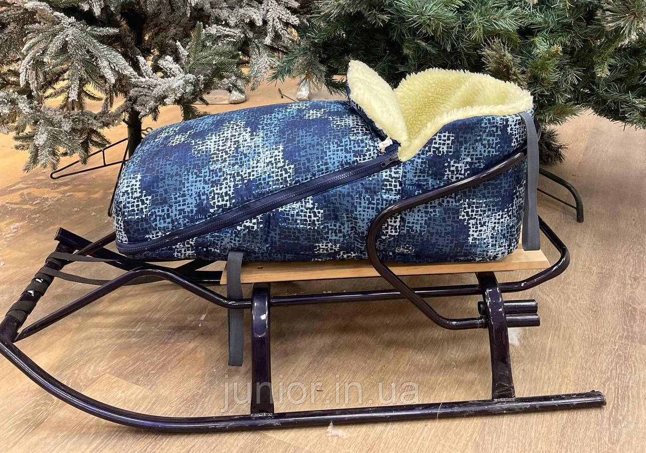 Зимний конверт "Smaile-2" на овчине в санки., фото 1