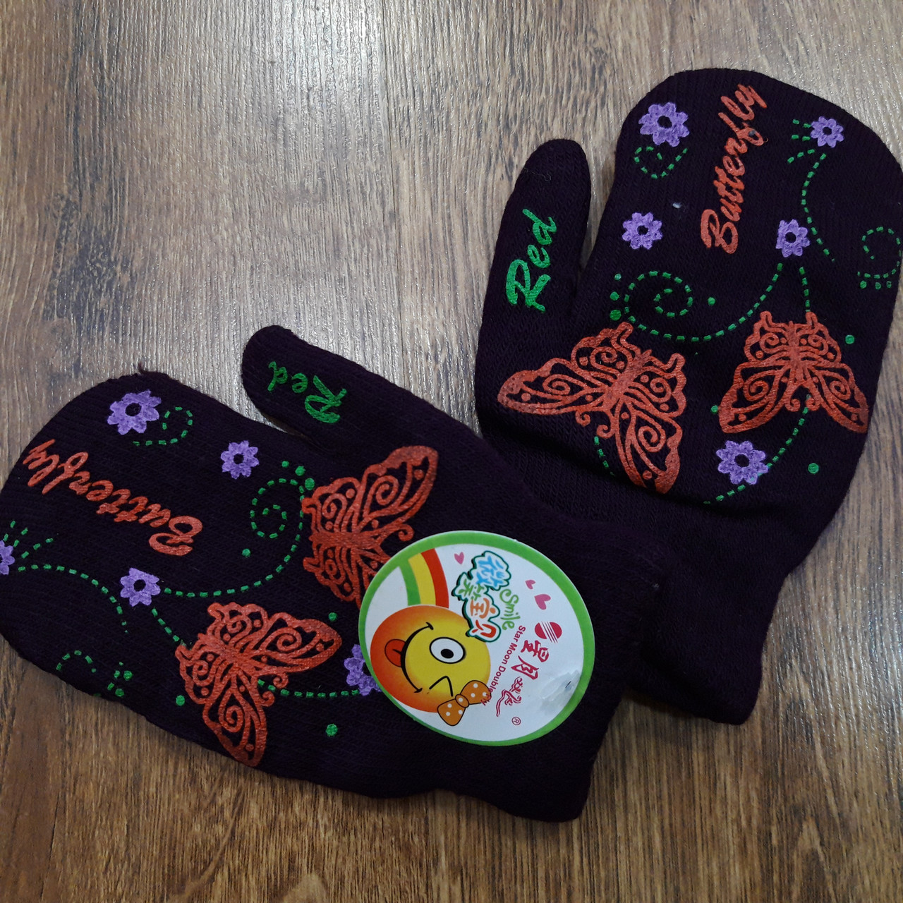 Теплі дитячі рукавички "GLOVES" 6-8 років Темно-фиалетовые