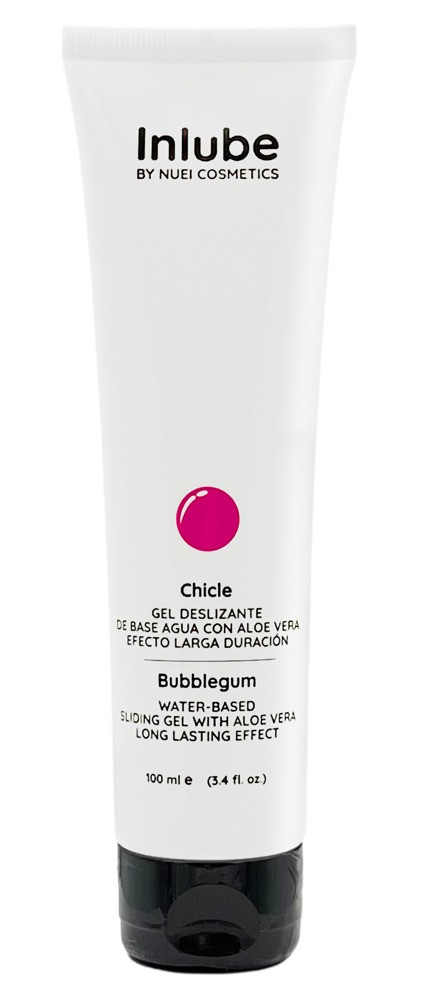 Лубрикант Inlube Water-Based Sliding-Gel Bubblegum NUEI з алое вера (веганська) 100 мл