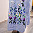 Сукня 100% льон/вишивка-польові квіти/вільного крою/колір - блакитний, фото 7