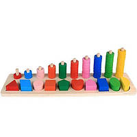 Дитяча дерев'яна розвивальна іграшка Limo Toy Різнобарвний (2000002002574)
