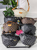 Женская сумка на пояс Louis Vuitton в расцветках, бананка Louis Vuitton, сумка на пояс Луи Виттон, бананка Луи