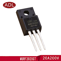 Диод шоттки MURF2020CT 20A 200V TO220F