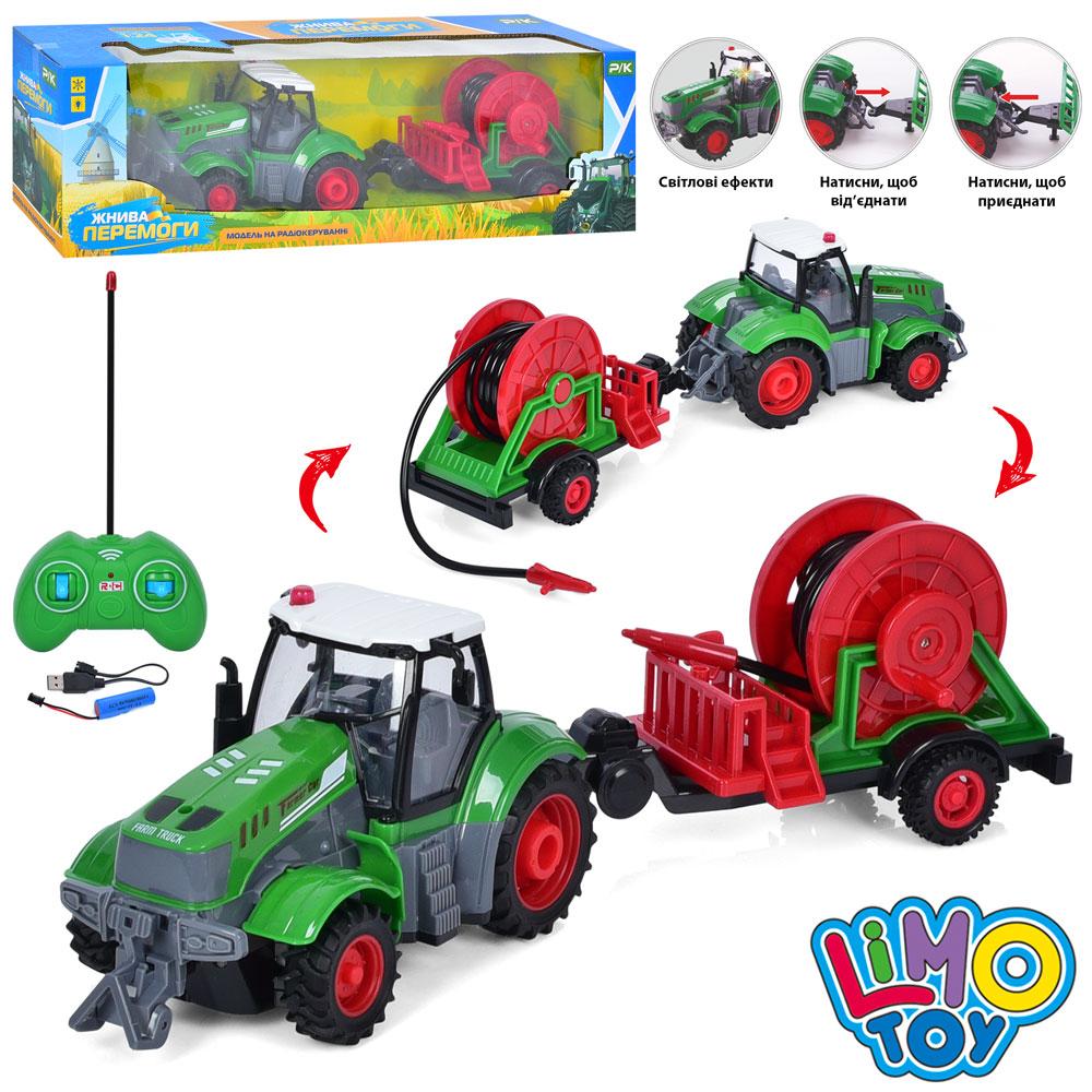 Трактор на радіокеруванні з причепом котушкою Limo Toy 51х14х12 см