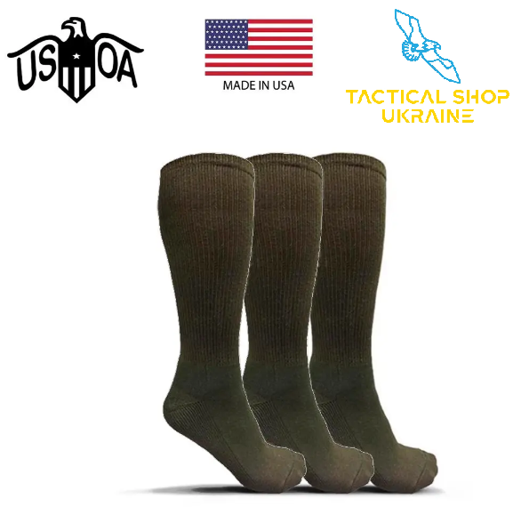Тактичні шкарпетки USOA Anti-Microbial Military Boots Socks, 3 пари в упаковці
