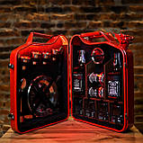 Каністра-бар в червоному кольорі на 20 л, оригінальний подарунок для чоловіка, чоловіка, куму, друга, шефу, фото 5