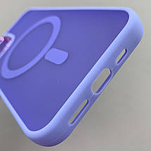 Чохол для Apple iPhone 12 матовий кольоровий чохол з магсейф MagSafe на телефон айфон 12 бузковий boh, фото 5