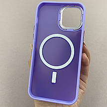 Чохол для Apple iPhone 12 матовий кольоровий чохол з магсейф MagSafe на телефон айфон 12 бузковий boh, фото 2