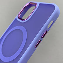 Чохол для Apple iPhone 12 матовий кольоровий чохол з магсейф MagSafe на телефон айфон 12 бузковий boh, фото 4