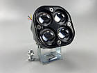 Фара LED квадратна 40W led chip CREE 2525 3D лінза 9-32V IP67 6000K з чіткою світловою межею, фото 2