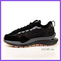 Кроссовки мужские Nike x Sacai VaporWaffle black / Найк Вапорвафл Сакай черные