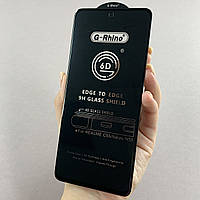 Защитное стекло для Realme C55 G-Rhino стекло с вырезом под камеру на телефон реалми с55 черное