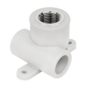 Трійник з внутрішньою різьбою ITAL 20 мм х 1/2" з настінним кріпленням