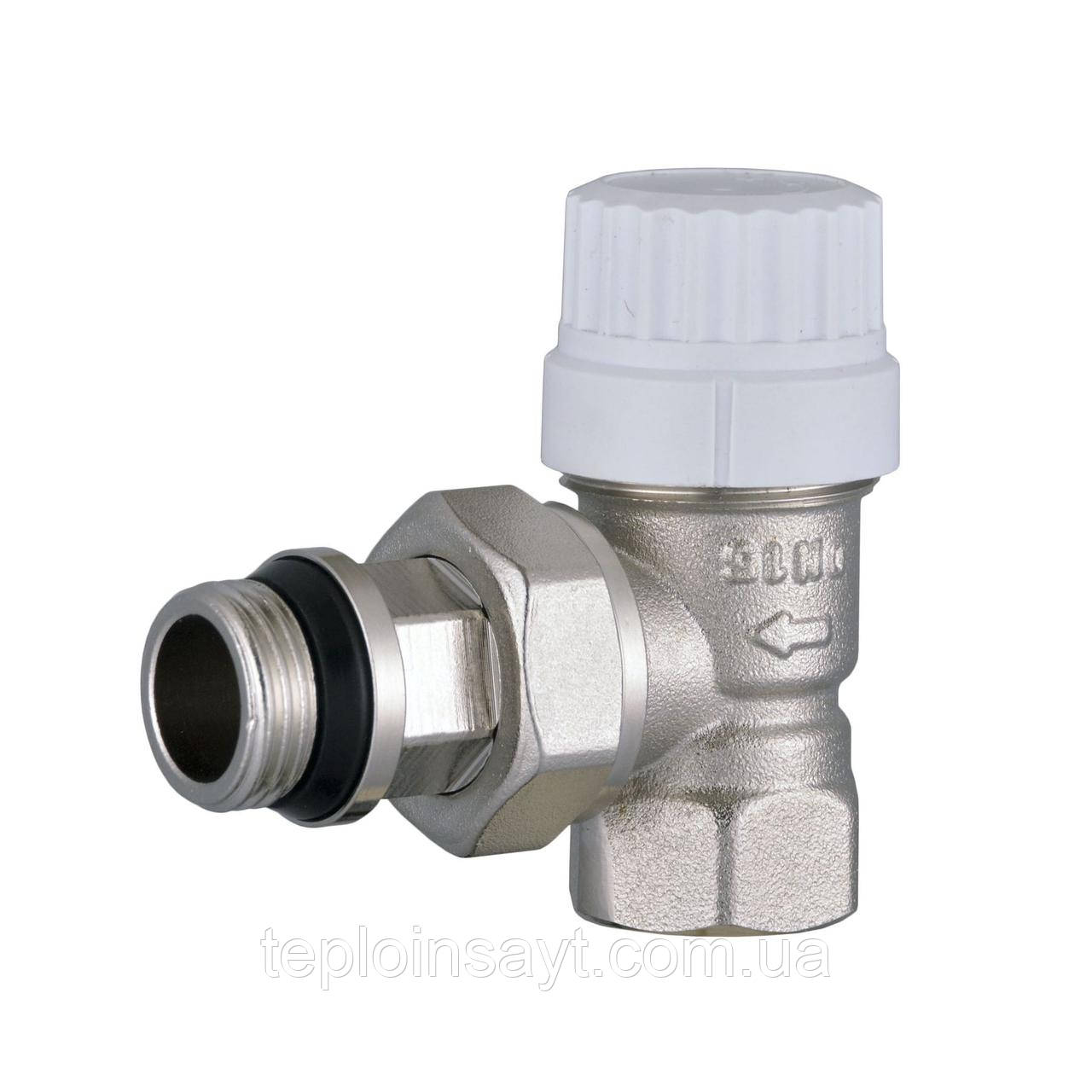Кран радіаторний кутовий QP 1/2″ NV-QP5005 під ключ з ущільнювачем