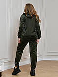 8110-6 Спортивний костюм жіночий на блискавці велюр супербатал (4 од: 54,56.58.60), фото 2