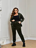 8110-6 Спортивний костюм жіночий на блискавці велюр супербатал (4 од: 54,56.58.60), фото 4