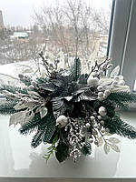 Гілка штучної голубої ялинки . Штучна хвойна гілка ( голуба 30 см ), фото 8