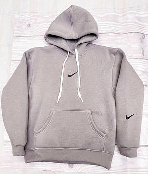 Худі тепле для хлопчика підлітка сіре
