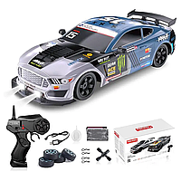 Машинка на радиоуправлении Mustang 4 WD RC 1:16 для дрифта свет дым запасные колеса 28.5см