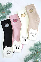 Носки махровые с котенком и стразами для девочки (23 / 10-12 лет см.) Pier Lone