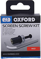 Набір кріплення вітрового скла Oxford Screen Screw, червоний