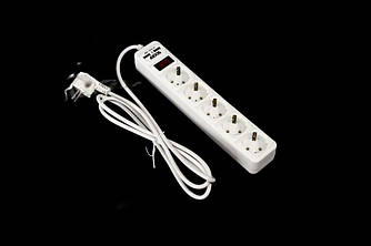 Сетевой фильтр, удлинитель с USB2 Optima Base 5 1,8m WHITE провод 3*0,75мм2 ax-1267