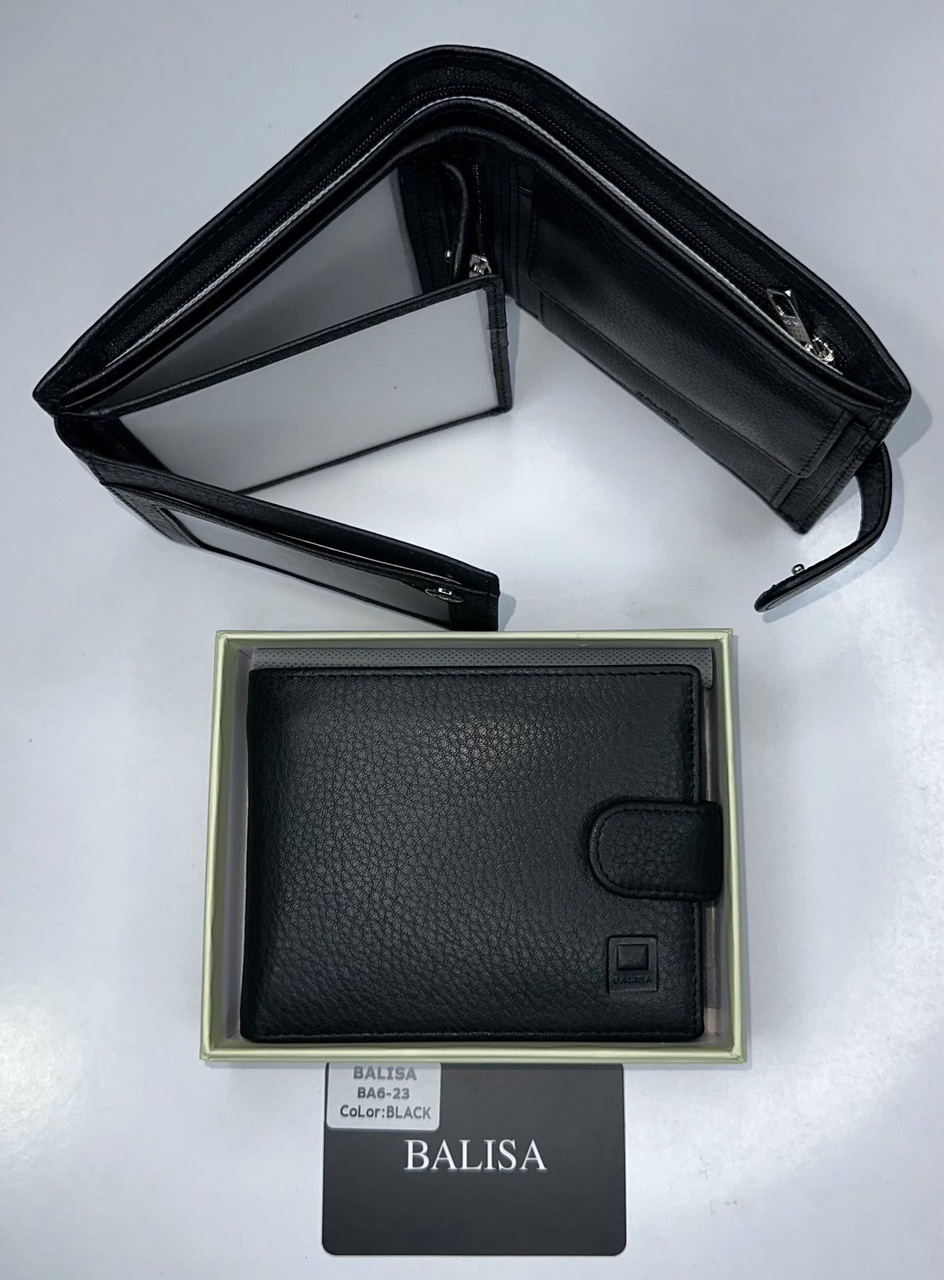 Чоловічий шкіряний гаманець на кнопці Balisa (гуртом/роздріб)