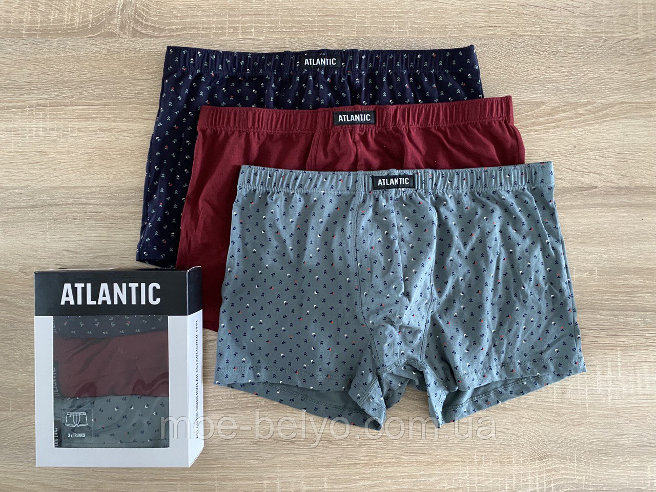 Труси чоловічі боксери atlantic 3MH-025/01 набір 3 шт