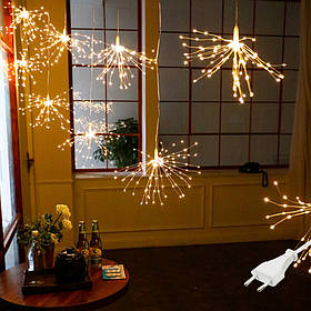 Світлодіодна гірлянда штора "Феєрверк", 3x0,6м, 500 LED, 5 пучків, 8 режимів, 220V