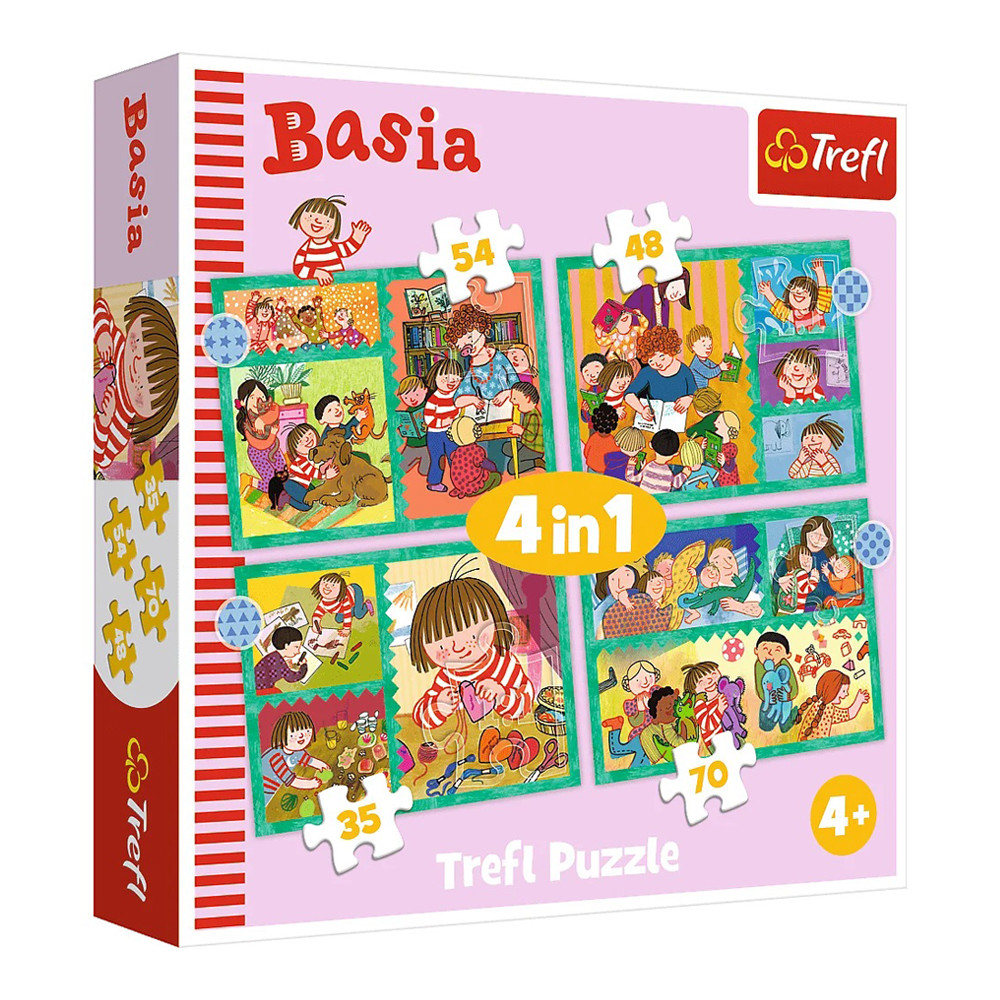 Пазл 4 в 1 "Пригоди. Сім'я Базі", 35-48-54-70 елементів Trefl (5900511346060)