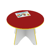 Детский стол Круглый диаметр 800 мм ST-011 красный