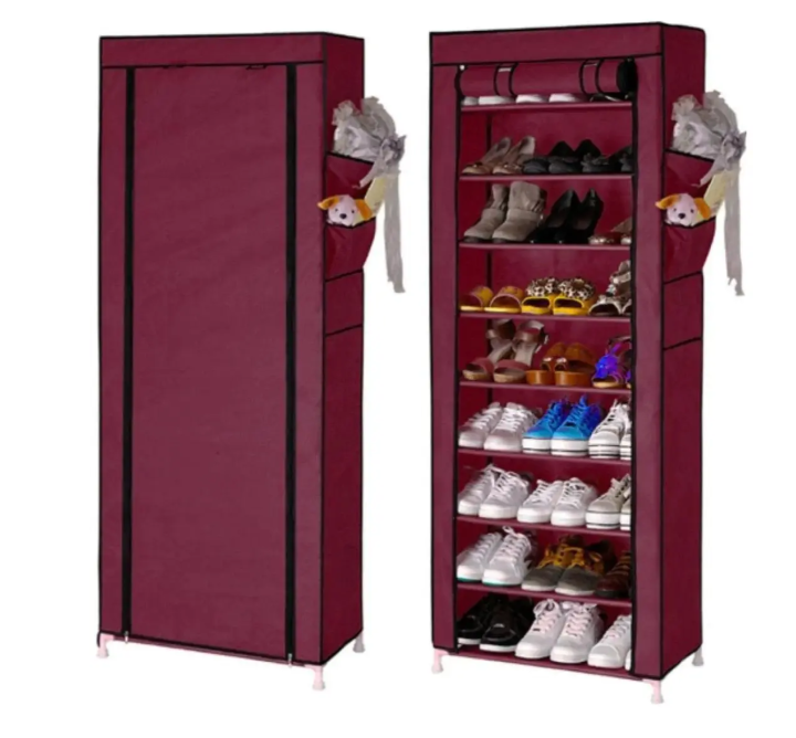 Шафа Складаний тканинний гардероб для взуття на 9 полиць, фото 1