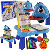 Столик детский для рисования, проектор для детей со столиком и слайдами, детский стол проектор для рисования