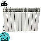 Електрорадіатор масляний алюмінієвий Electro Elite 10WE, 10 секцій,20м2, Wi-Fi програматор зліва, 1300 Вт, фото 2