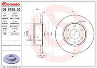 Диск гальмівний задній Iveco Daily Brembo 08.9759.20/2996027