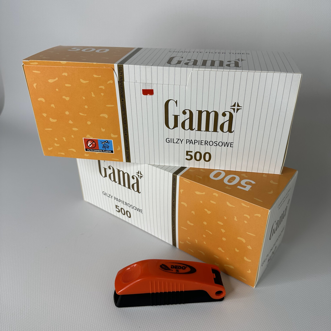 Гильзы для набивки Gama набор 1000 штук + машинка Dedo - фото 1 - id-p2043105840