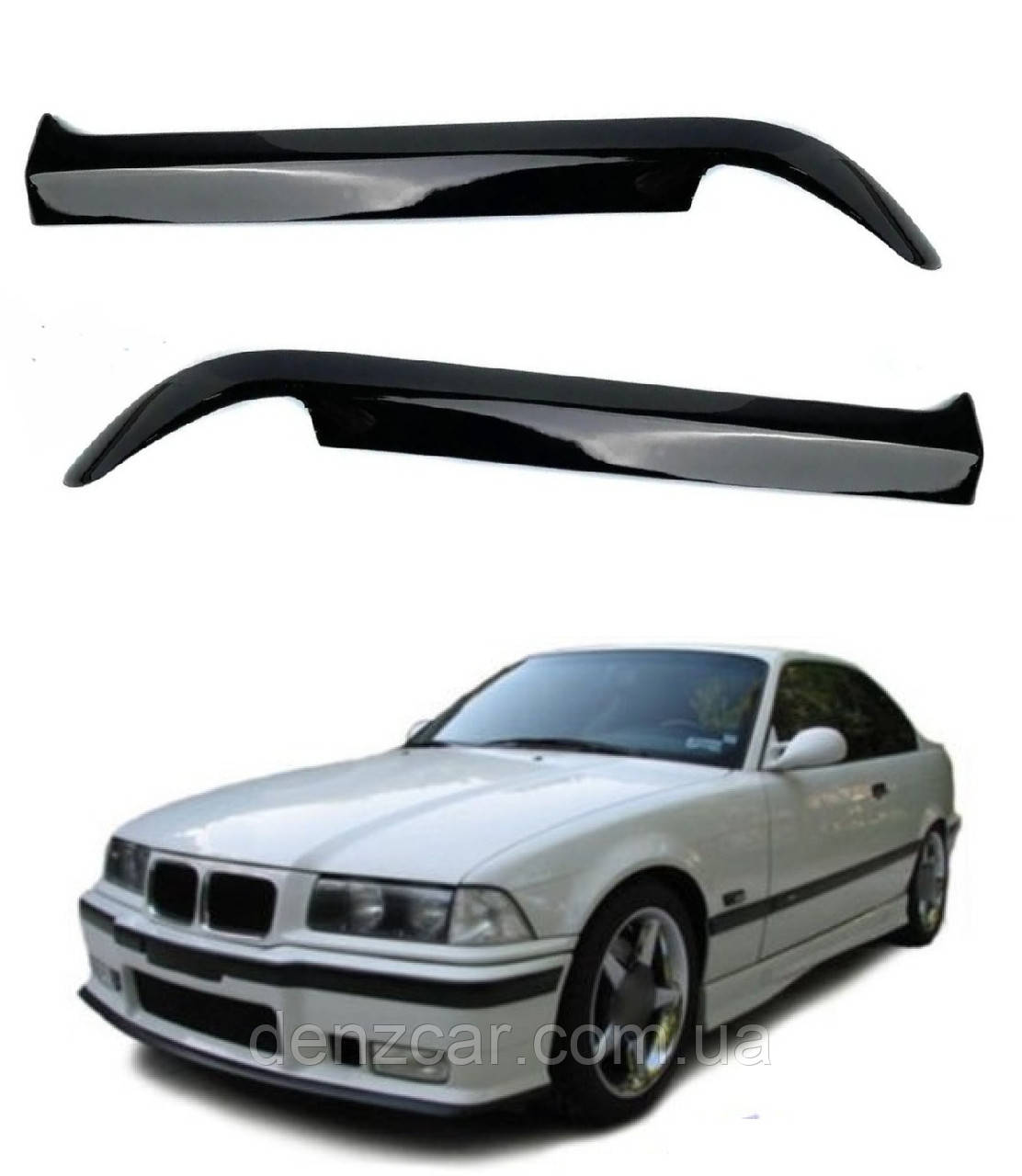 Реснички на фары BMW 3 Sd (E36) 1991-1997\Накладки на фары БМВ Е36 (AV-Tuning) - фото 1 - id-p2043073363