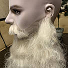 Професійна Борода та вуса Діда Мороза🎅🏼 з натурального волосся, фото 6