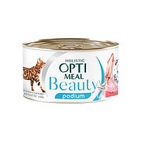 Optimeal Beauty Harmony Влажный корм для кошек с тунцом в соусе с кольцами кальмаров 70г