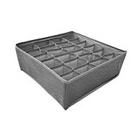 Коробка-органайзер для зберігання білизни 24від 32*32*12см Stenson 51168 (grey)