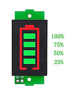 Индикатор разряда литиевых батарей 1s-8s Green