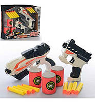 Набор военного детский игрушечный 826-34 пистолет 2шт, мягкие пули-присоски 8шт, мишени, ТМ КИТАЙ BP