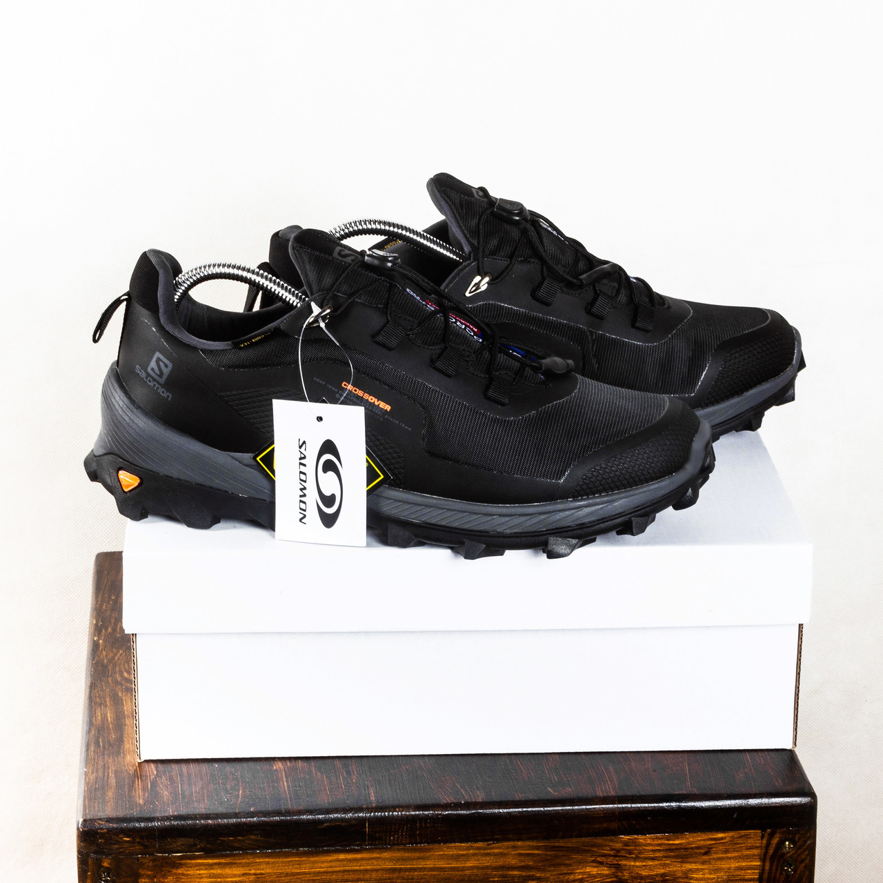 SALE Зимові Термо кросівки Salomon Crossover чорні, фото 1