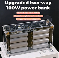 Мощный PowerBank для зарядки ноутбуков PD 100W 16x18650 DIY (без аккумуляторов)
