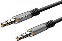 Кабель аудио AUX XO jack 3.5мм - 3.5 мм Audio Cable 1 m Black (NB121)