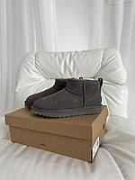 Женские стильные угги Ugg Ultra Mini Grey (серые) модная зимняя обувь art0539 Угги