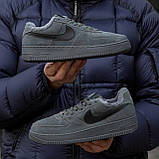 Жіночі кросівки Nike Air Force 1 Low Grey (с мехом) ALL01044, фото 3