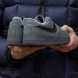 Жіночі кросівки Nike Air Force 1 Low Grey (с мехом) ALL01044, фото 6