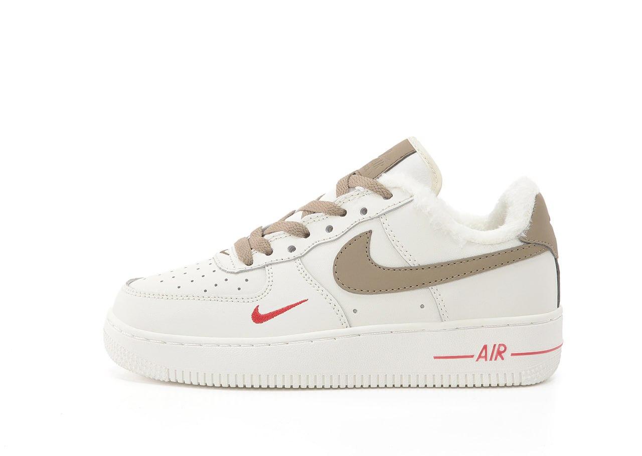 Жіночі кросівки Nike Air Force 1 Low 07 Essential Mocco White Brown (с мехом) ALL13815