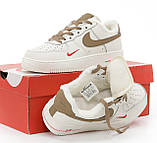 Жіночі кросівки Nike Air Force 1 Low 07 Essential Mocco White Brown (с мехом) ALL13815, фото 8